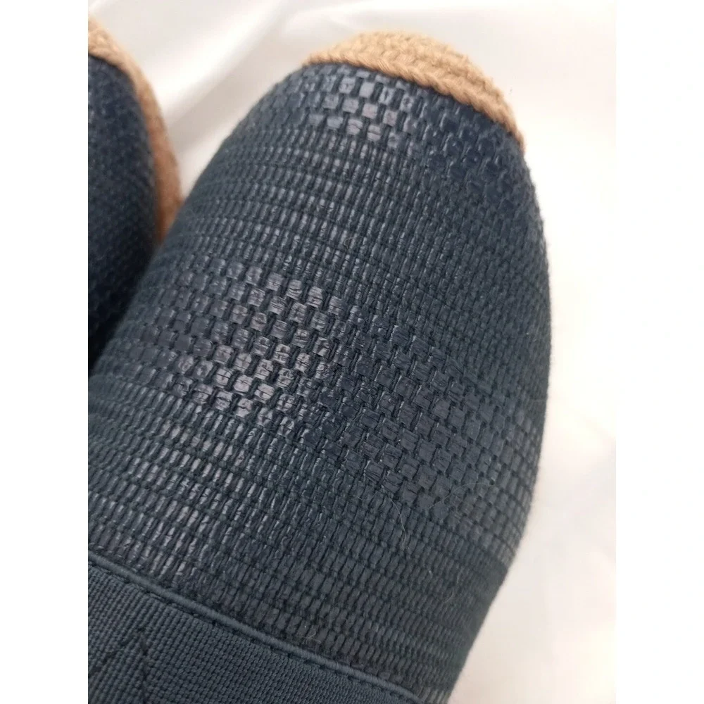 Ralph Lauren Penelopie Slingback Wedge NauticalSandals Espadrille Navy Blue NWOB
